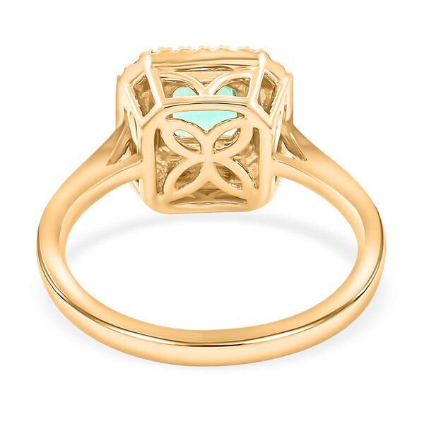 Iliana AAA Kolumbianischer Smaragd, Wei&szlig;er Diamant SI Ring, AGI zertifiziert und gepr&uuml;ft, 750 Gold (Gr&ouml;&szlig;e 19.00) ca. 1,00 ct image number 4