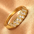 Moissanit Ring 925 Silber Vermeil YG ca. 0.3 image number 1