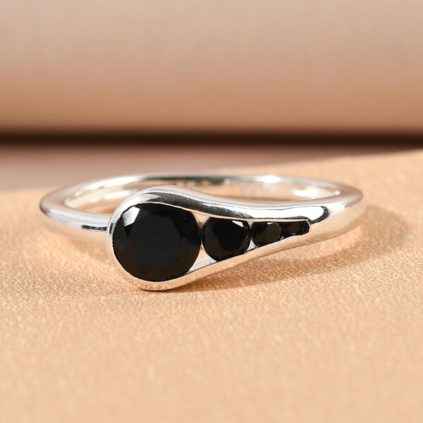 Schwarzer Spinell-Ring, 925 Silber  ca. 0,88 ct image number 2