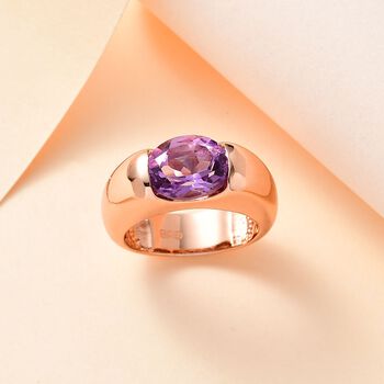 Rose De France Amethyst Ring, Messing, (Gr&ouml;&szlig;e 19.00) ca. 2.40 ct