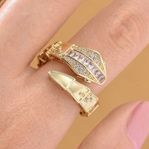 Weißer Zirkonia Ring Messing (Größe 16.00) Gelb 0.30 ct image number 1