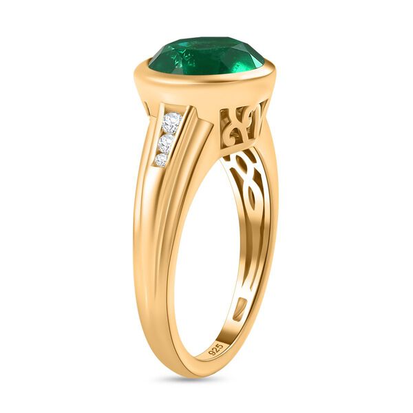 Smaragd Triplett Quarz und Zirkon Ring - 3,49 ct. image number 5