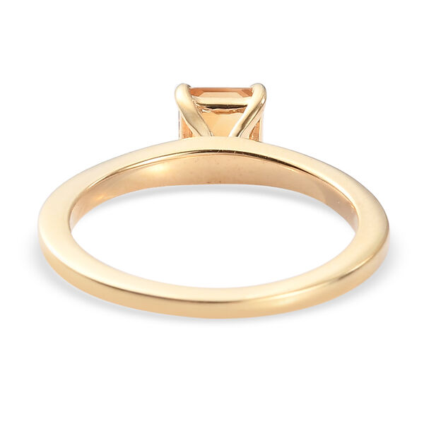 Citrin Solitär Ring 925 Silber 585 Vergoldet image number 6