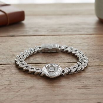 Wei&szlig;er Kristall Armband ca. 19 cm