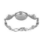 Royal Bali Kollektion - natürliche Sleeping Beauty Türkis-Armbanduhr in Silber image number 3