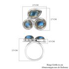 AAA Labradorit Ring, 925 Silber platiniert (Größe 18.00) ca. 10.07 ct image number 7