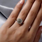 Alexandrit und Zirkon Ring 925 Silber vergoldet  ca. 0,74 ct image number 2