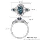 Blauer Diamant-Ring, 925 Silber platiniert  ca. 1,00 ct image number 5