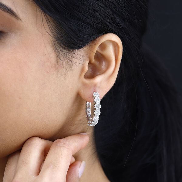 Moissanit Ohrringe, 925 Silber platiniert - 7,02 ct. image number 7