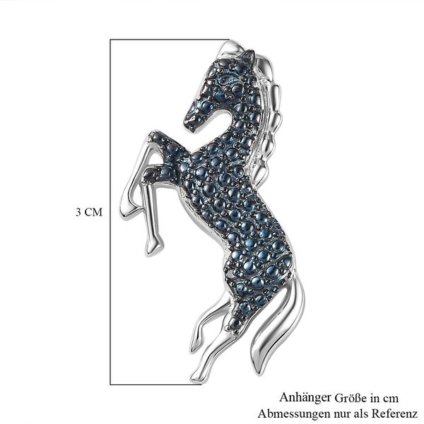 Pferd Anh&auml;nger mit blauen Diamantakzenten image number 6