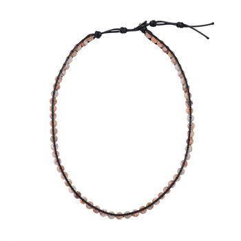 Roter Web-Jaspis Halskette, flexibel (ca. 42 cm), ca. 80.00 ct