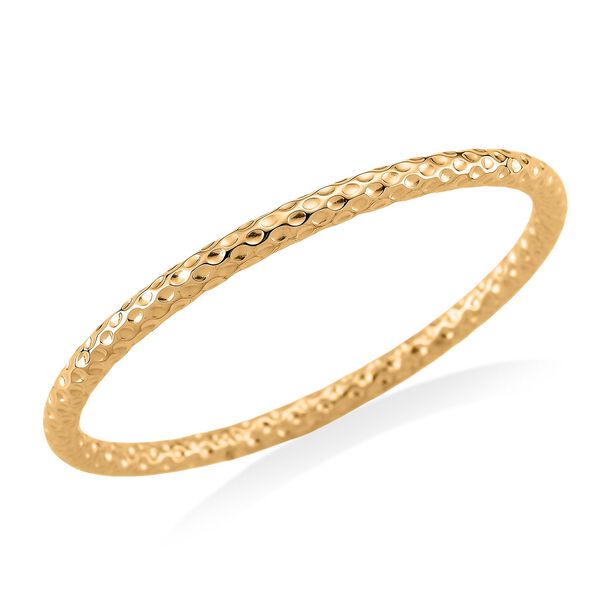 Designer-inspiriert- Ovaler-schliff, IP-Gelbbeschichtung 316L Edelstahl Armreif ca. 20 cm ca. 14,40g image number 2