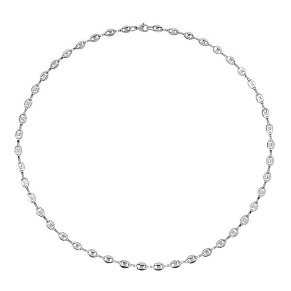 3er Set - Kugelkette 40 cm,  Gliederkette 45 cm, Ankerkette 55 cm, Edelstahl, Silberfarben image number 8