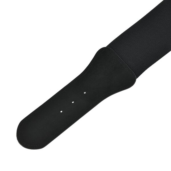 Stretchgürtel mit Schnalle aus Kunstwildleder, schwarz image number 4