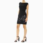 DESIGUAL, Designer-Kleid mit kurzen Ärmeln und floralem Laserschnitt, Schwarz, Größe 40 image number 1