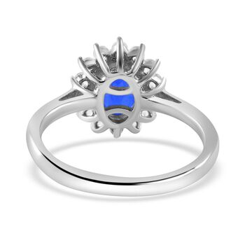 Blauer Spinell und Zirkon-Ring - 2,03 ct.