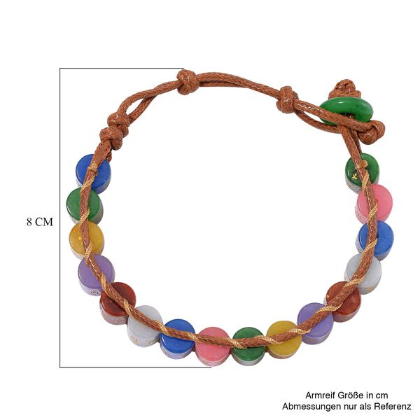 Mehrfarbig Jade Armband Flexibel cm ca. 235.00 ct image number 5