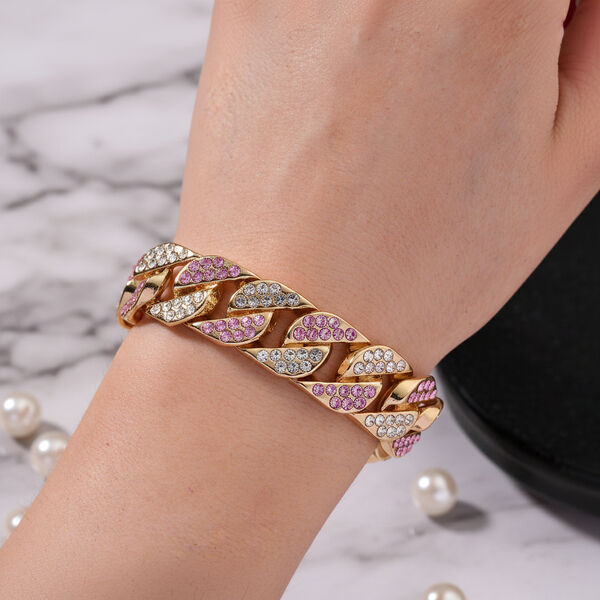 Wei&szlig;er Kristall Armband ca. 19 cm Std Gelb image number 2