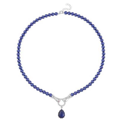 Lapislazuli, Blauer Muschelkernperle Halskette ca. 60 cm Standard image number 0