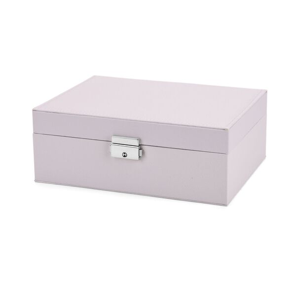 2-lagige PU Schmuckbox, 22,8x17x8,5cm, Weiß image number 3