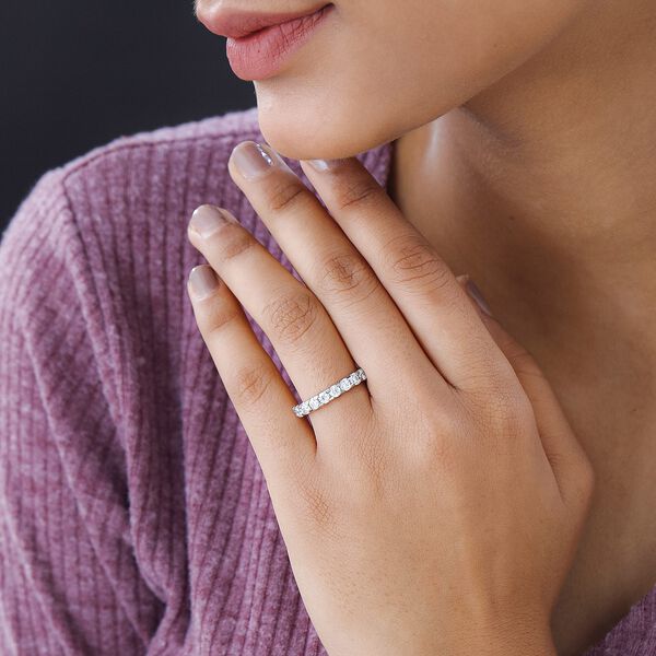 Moissanit Ring in platiniertem 925 Silber - 0,93 ct. image number 2