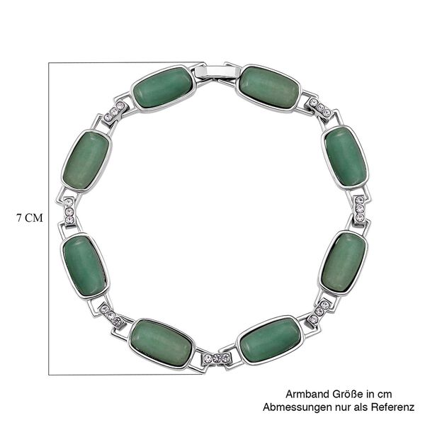 Grüner Aventurin, Weißer Kristall Armband ca. 20 cm image number 4