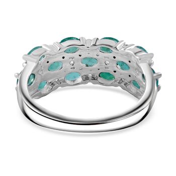 AA Kagem sambischer Smaragd und Zirkon-Ring -  2,21 ct.