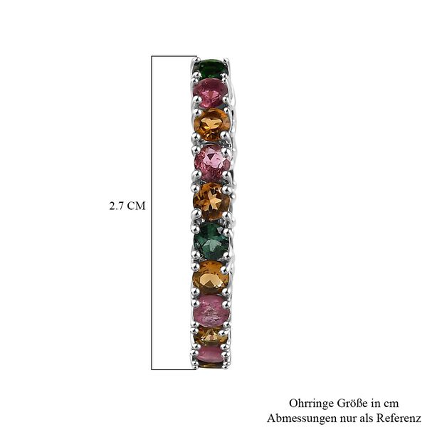 Multi-Turmalin Inside Out Creolen - 3,96 ct. image number 5