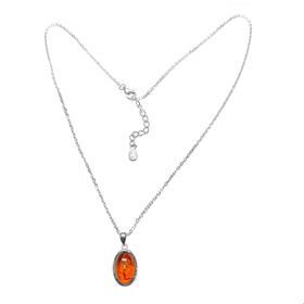 Natürlicher baltischer Bernstein Anhänger mit 40,5+2,5cm Kette