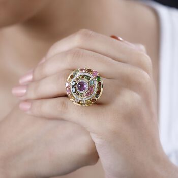 GP Celestial Dream Kollektion- Multi-Turmaline, afrikanischer Amethyst, Zirkon und blauer Saphir-Ring - 6,03 ct.
