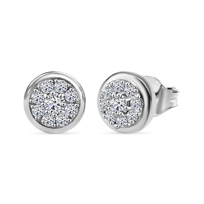 LUXURIANT DIAMOND - Lab Grown Diamant SI-GH Ohrringe 925 Silber rhodiniert ca. 0.50 ct