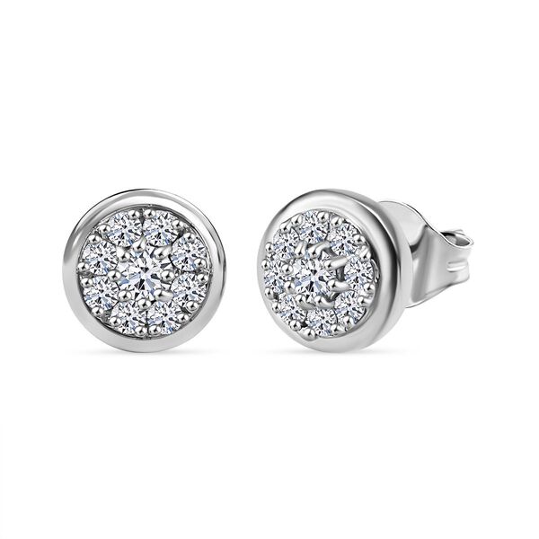 LUXURIANT SI-GH Labor Diamant Ohrringe, 925 Silber rhodiniert - 0,50 ct. image number 0