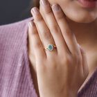 Sambischer Smaragd und weißer Zirkon-Ring - 0,92 ct. image number 2