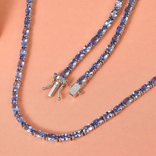 Tansanit Halskette, 45cm - 18,19 ct. image number 3