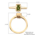 Peridot Solitär Ring 925 Silber 585 Vergoldet image number 6