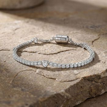LUXURIANT DIAMOND - Lab Grown Diamant VS-EF SGL zertifiziert Armband ca. 20 cm 925 Silber rhodiniert ca. 4,00 ct.