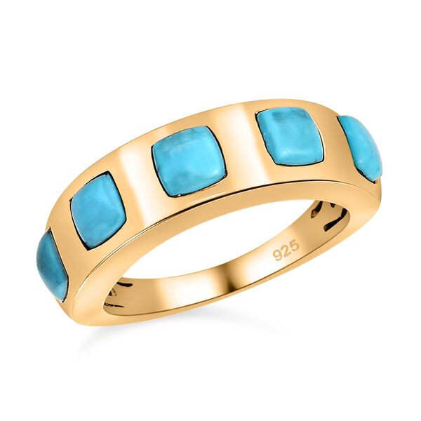 Amerikanischer natürlicher Sleeping Beauty Türkis-Ring - 1,66 ct. image number 4