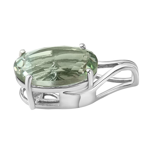 Prasiolith-Ring und Anhänger, 925 Silber platiniert ca. 11,15 ct image number 8