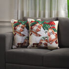 2er-Set Jacquard gewebte Kissenbezüge, Weihnachtsglocken, Größe 45,7x45,7 cm  image number 0