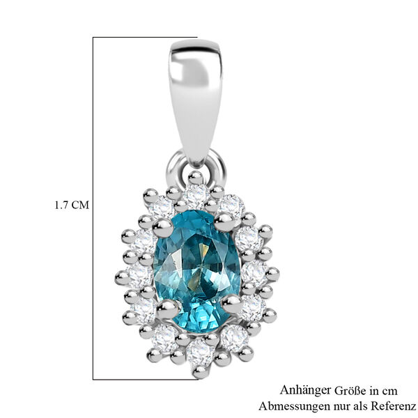D'Joy blauer und wei&szlig;er Zirkon Anh&auml;nger - 1 ct. image number 5