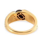 Kanadischer Ammolit und Zirkon Ring 925 Silber Gelbgold Vermeil  ca. 1,22 ct image number 5