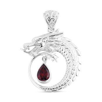 Roter Granat Anh&auml;nger 925 Silber ca. 1.50 ct