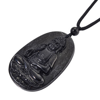 Flexible schwarze Jade 70cm Halskette - 79 ct.