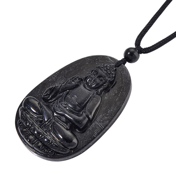 Flexible schwarze Jade 70cm Halskette - 79 ct. image number 3