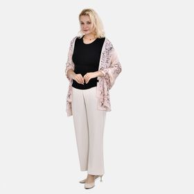 LA MAREY - 100% Maulbeeren-Seidenschal, Chiffon, 60x170 cm, Hellrosa