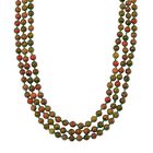 Unakite mehrreihige Kette, 150 cm, ca. 375.00 ct