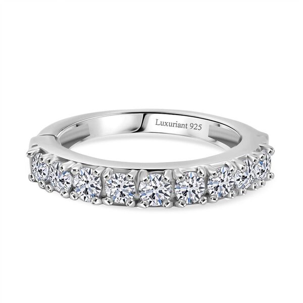 LUXURIANT SI Labor Diamant Ring, 925 Silber rhodiniert - 1 ct.