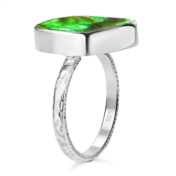 Ammolit Ring, 925 Silber rhodiniert, (Größe 20.00) ca. 6.66 ct image number 5