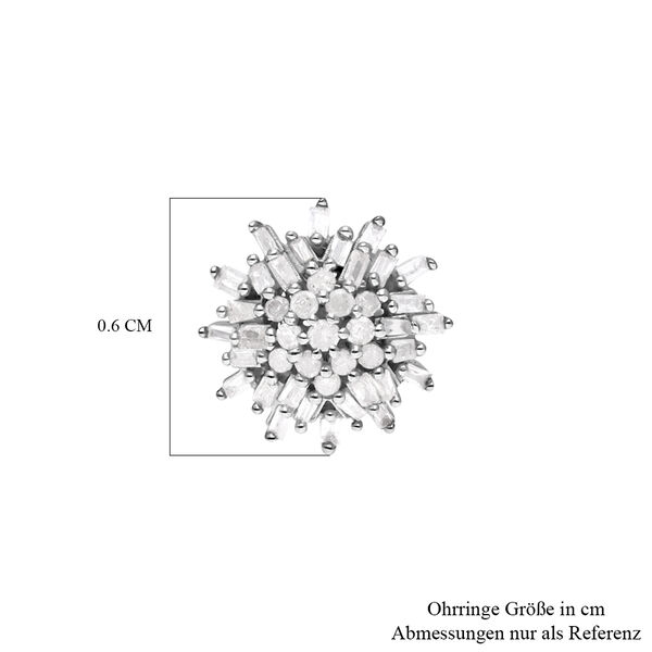 Schneeflocke Diamant Ohrringe- 0,50 ct. image number 5