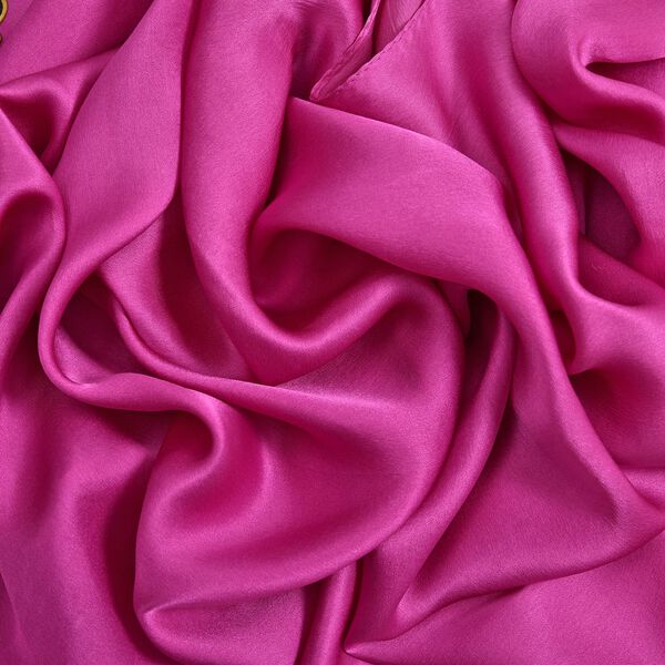 LA MAREY 100% Maulbeerseidenschal, Magenta image number 4